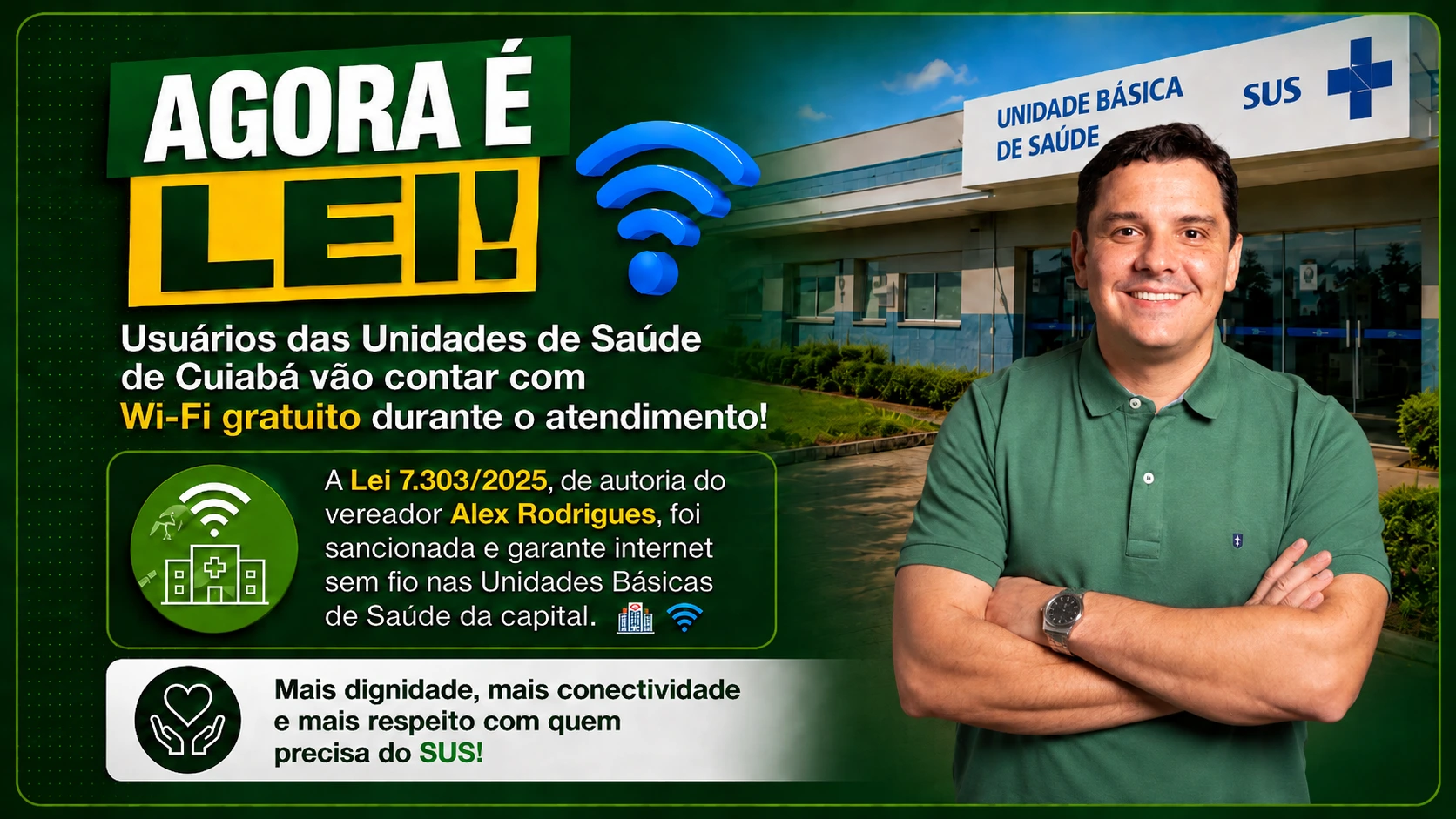 Wi-Fi Gratuito nas Unidades de Saúde de Cuiabá agora é Lei